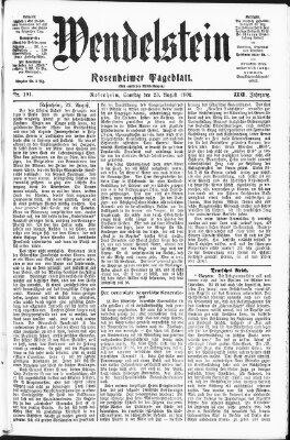 Wendelstein Samstag 23. August 1902