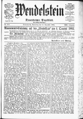 Wendelstein Donnerstag 18. September 1902
