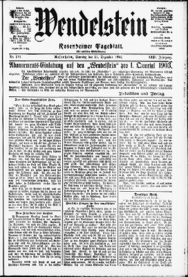 Wendelstein Sonntag 21. Dezember 1902