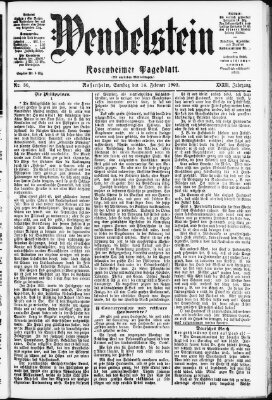 Wendelstein Samstag 14. Februar 1903