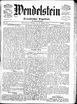 Wendelstein Dienstag 26. Januar 1904