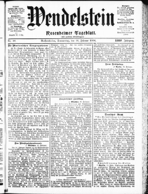 Wendelstein Donnerstag 18. Februar 1904