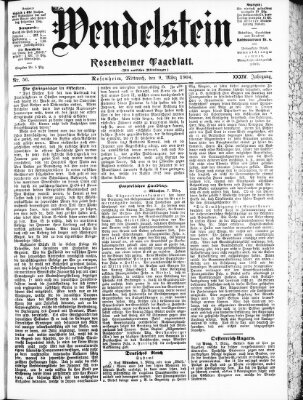 Wendelstein Mittwoch 9. März 1904