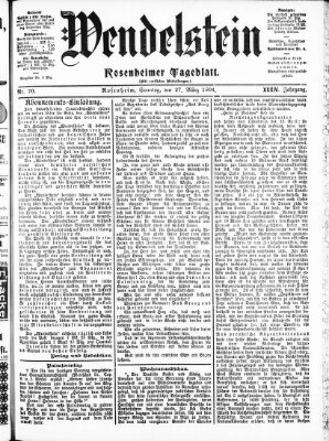 Wendelstein Sonntag 27. März 1904