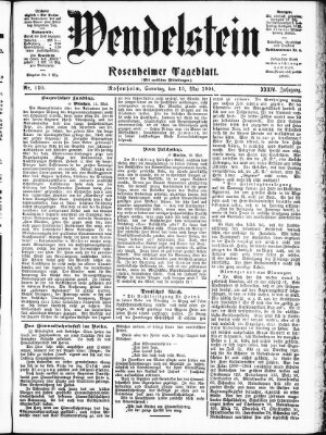 Wendelstein Sonntag 15. Mai 1904
