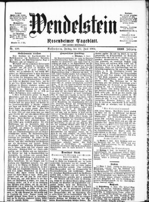 Wendelstein Freitag 10. Juni 1904