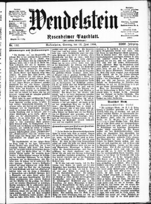 Wendelstein Sonntag 12. Juni 1904