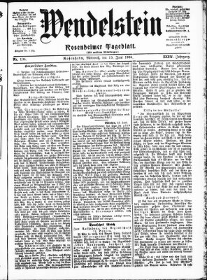 Wendelstein Mittwoch 15. Juni 1904