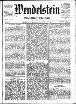 Wendelstein Donnerstag 23. Juni 1904