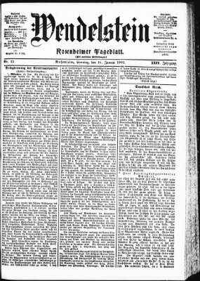 Wendelstein Sonntag 15. Januar 1905