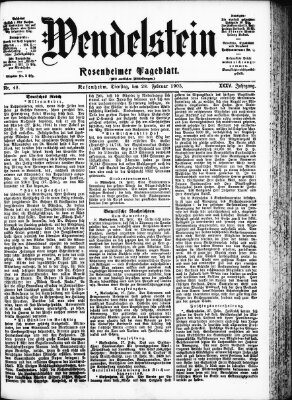 Wendelstein Dienstag 28. Februar 1905