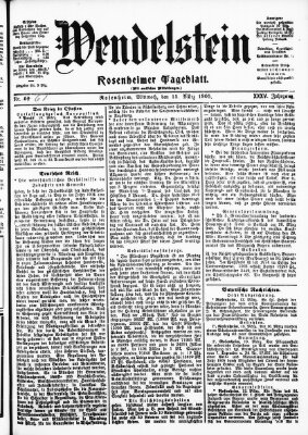 Wendelstein Mittwoch 15. März 1905