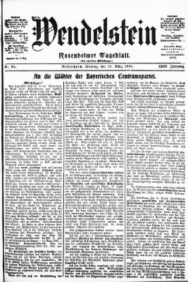 Wendelstein Sonntag 19. März 1905