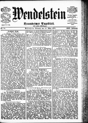 Wendelstein Mittwoch 22. März 1905