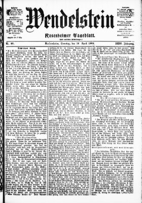 Wendelstein Sonntag 16. April 1905