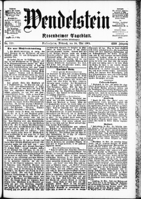 Wendelstein Mittwoch 24. Mai 1905