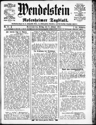 Wendelstein Freitag 9. Februar 1912