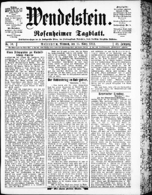 Wendelstein Mittwoch 13. März 1912