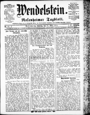 Wendelstein Samstag 16. März 1912