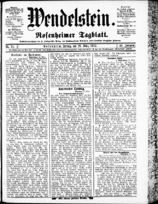 Wendelstein Freitag 29. März 1912