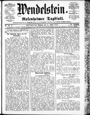 Wendelstein Sonntag 21. April 1912