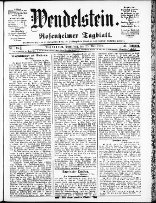 Wendelstein Donnerstag 23. Mai 1912