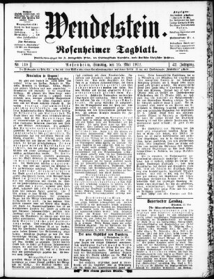 Wendelstein Samstag 25. Mai 1912