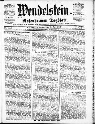 Wendelstein Samstag 15. Juni 1912