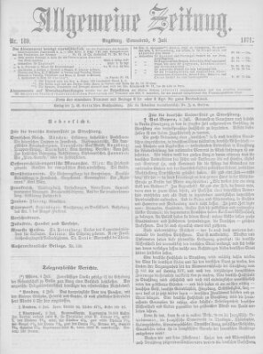 Allgemeine Zeitung Samstag 8. Juli 1871