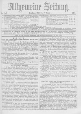Allgemeine Zeitung Mittwoch 30. August 1871