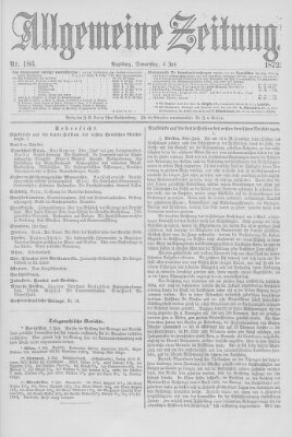 Allgemeine Zeitung Donnerstag 4. Juli 1872