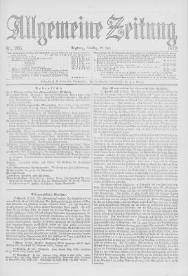 Allgemeine Zeitung Dienstag 23. Juli 1872