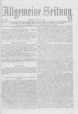 Allgemeine Zeitung Montag 29. Juli 1872