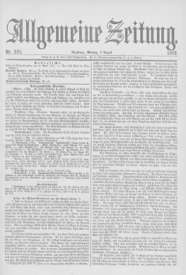 Allgemeine Zeitung Montag 5. August 1872