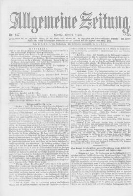 Allgemeine Zeitung Mittwoch 5. Juni 1872