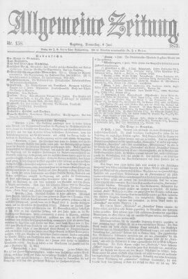 Allgemeine Zeitung Donnerstag 6. Juni 1872