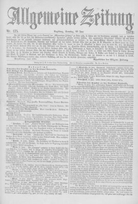 Allgemeine Zeitung Sonntag 23. Juni 1872