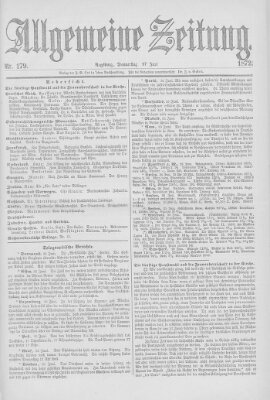 Allgemeine Zeitung Donnerstag 27. Juni 1872