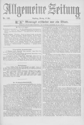 Allgemeine Zeitung Montag 20. Mai 1872