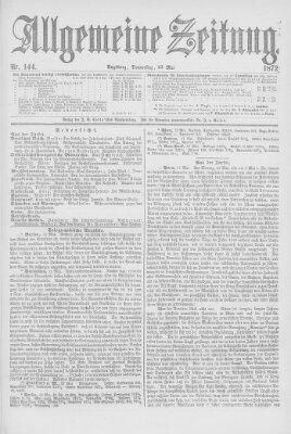 Allgemeine Zeitung Donnerstag 23. Mai 1872