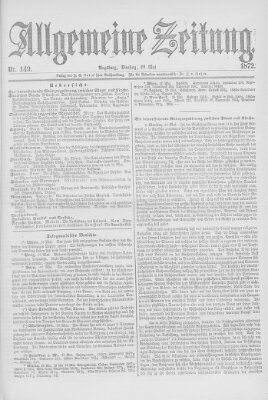 Allgemeine Zeitung Dienstag 28. Mai 1872