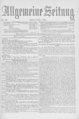 Allgemeine Zeitung Freitag 8. März 1872