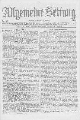 Allgemeine Zeitung Donnerstag 29. Februar 1872