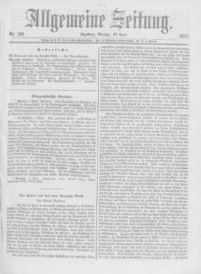 Allgemeine Zeitung Montag 10. April 1871