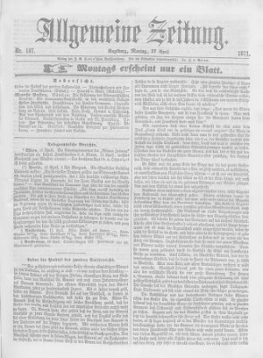 Allgemeine Zeitung Montag 17. April 1871