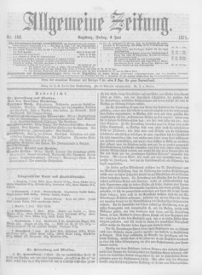 Allgemeine Zeitung Freitag 9. Juni 1871