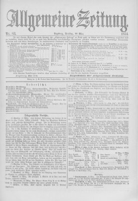 Allgemeine Zeitung Dienstag 24. März 1874