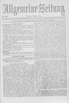 Allgemeine Zeitung Dienstag 2. Juni 1874