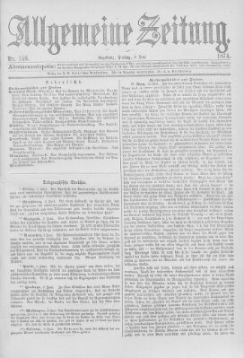 Allgemeine Zeitung Freitag 5. Juni 1874