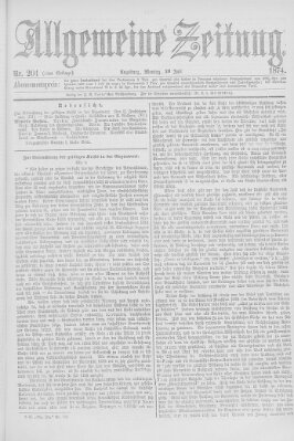Allgemeine Zeitung Montag 20. Juli 1874